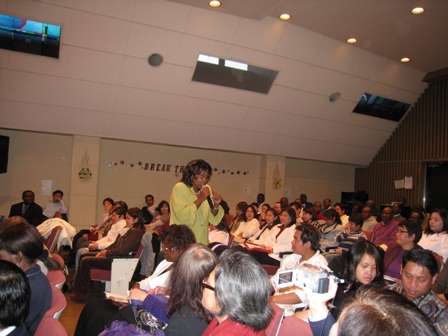 Apostle Carol praying for the anointing of the Holy Spirit