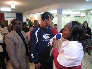Apostle Carol praying for the anointing of the Holy Spirit